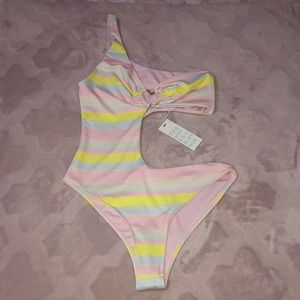 BRAND NEW Frankies Bikinis Seraphina Summer Stripe One Piece